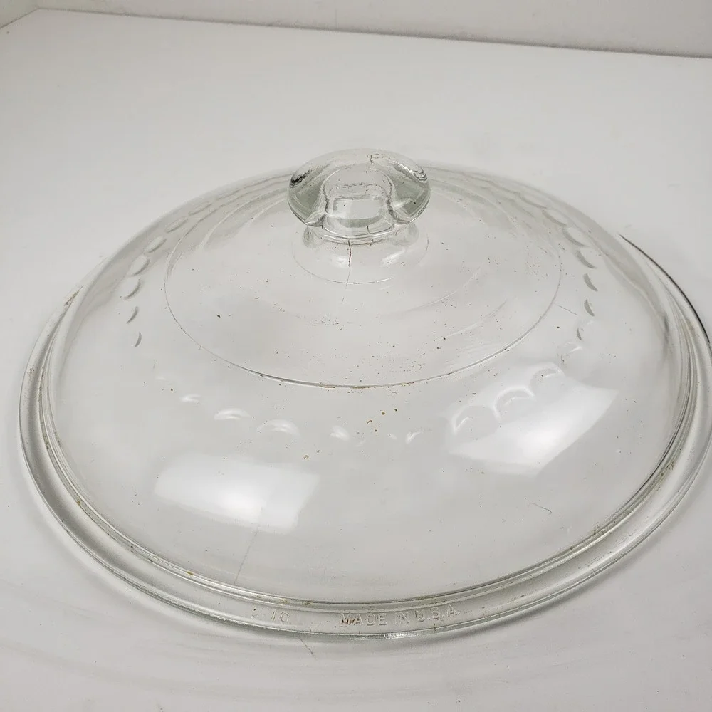 Vintage Wagner Ware C-10 Domed Dimpled Clear Glass Self-Basting Skillet Lid